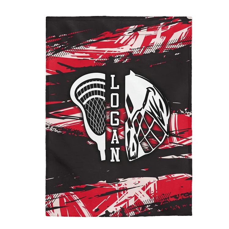 Personalized Lacrosse Blanket for Comfort & Unique| BKKid168[personalized name blankets][custom name blankets]