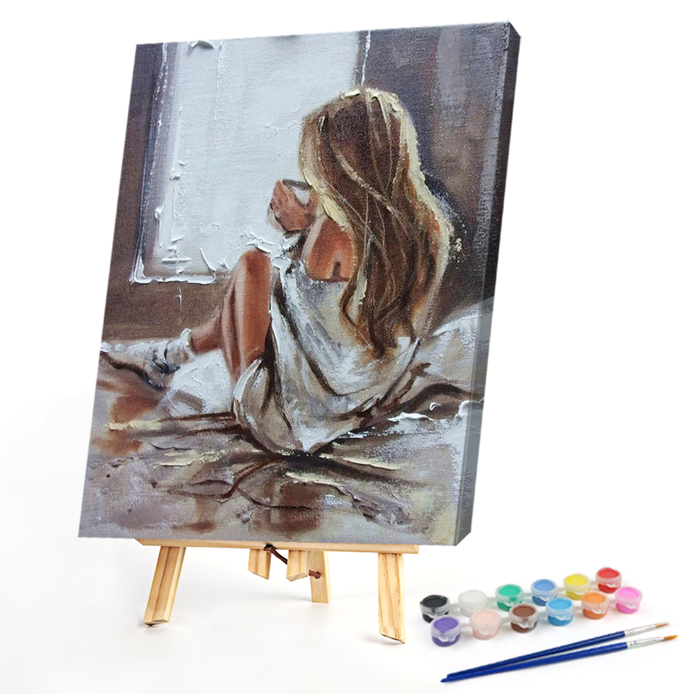 

40*50CM - Paint By Numbers - Girl Back View, 501 Original