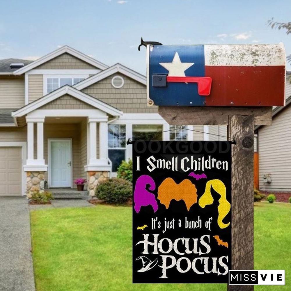 Sanderson Sisters Themed Garden Flag For Halloween Decoration