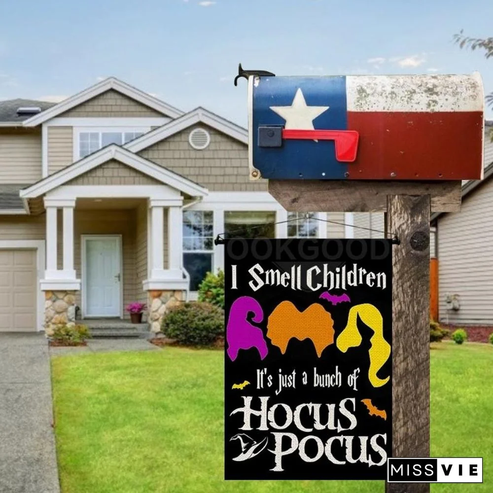 Sanderson Sisters Themed Garden Flag For Halloween Decoration