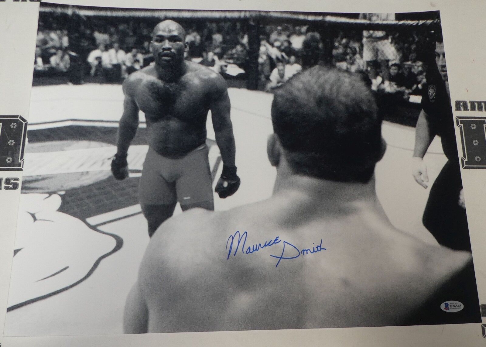 Maurice Smith Signed 16x20 Photo Poster painting BAS Beckett COA UFC 14 Champ Picture Autograph