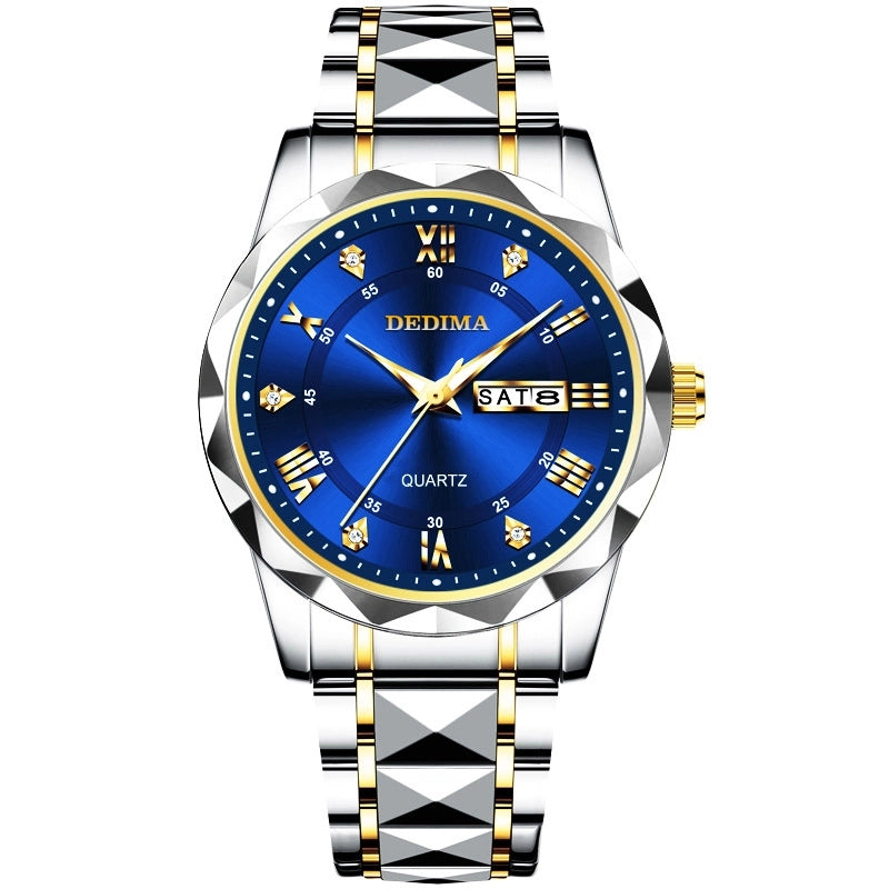 Casual Classic Style Color Block Solid Color Buckle Quartz Men’s Watches
