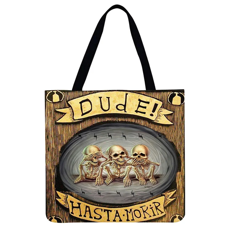 Skeleton - Linen Tote Bag