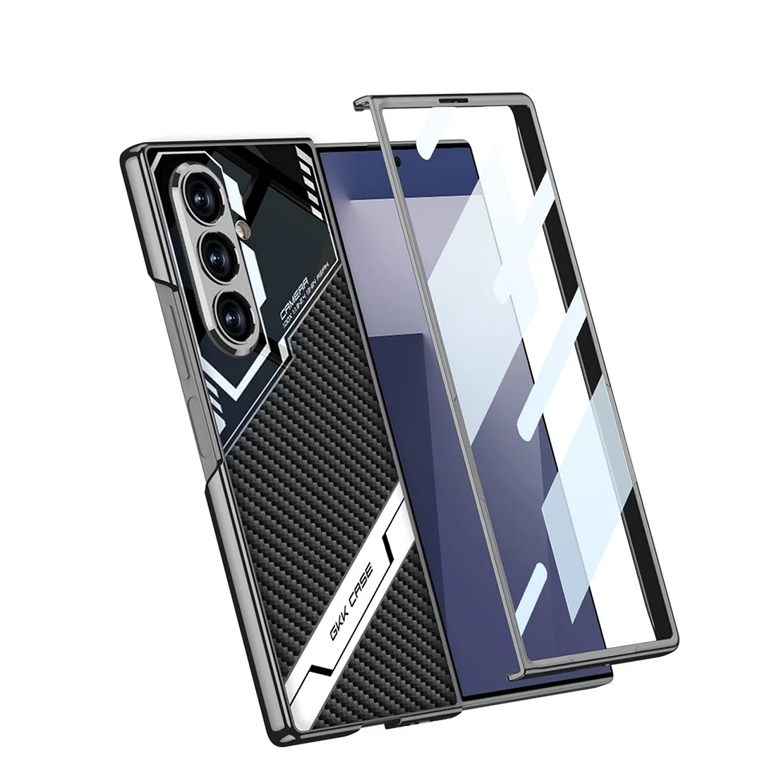 Suitable For Samsung Z Fold7 Mobile Phone Case, E-Sports Plain Leather Style Fold7 Shell And Film Integrated Ultra-Thin Plain Leather Shell Protective Cover