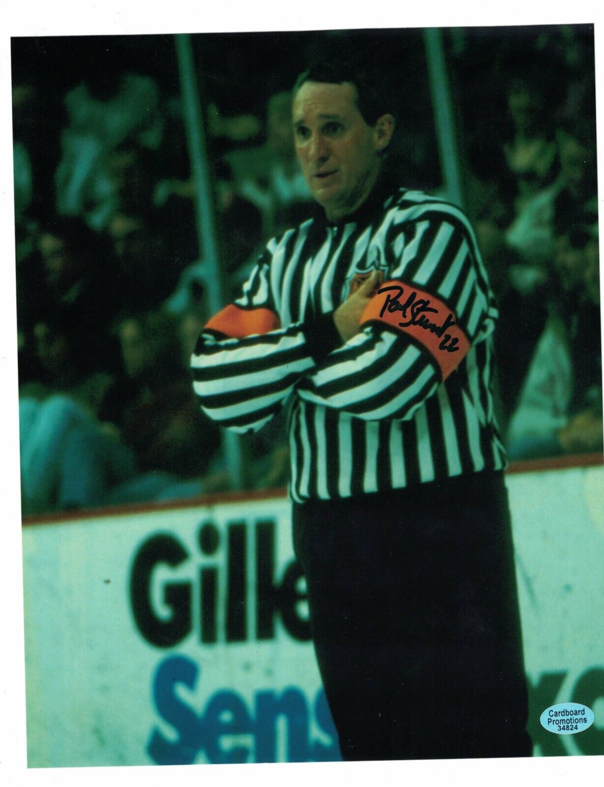 Paul Stewart NHL Referee Signed 8x10 Hockey Photo Poster painting W/Our COA