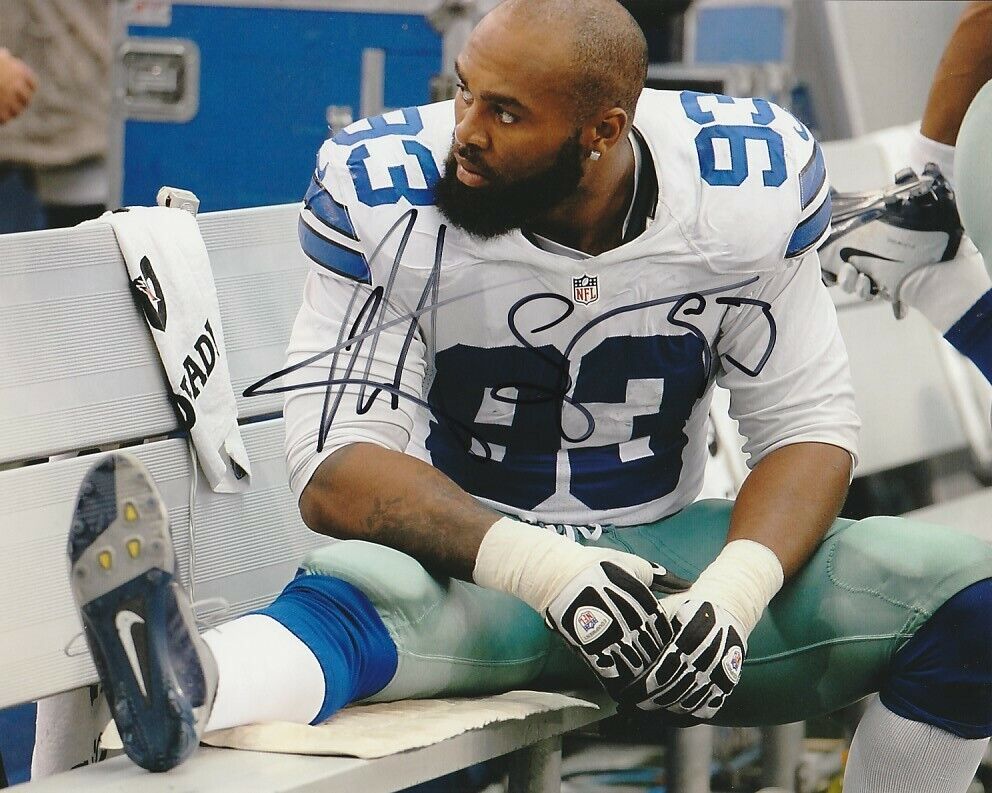 ANTHONY SPENCER SIGNED DALLAS COWBOYS FOOTBALL 8x10 Photo Poster painting #3 NFL EXACT PROOF!