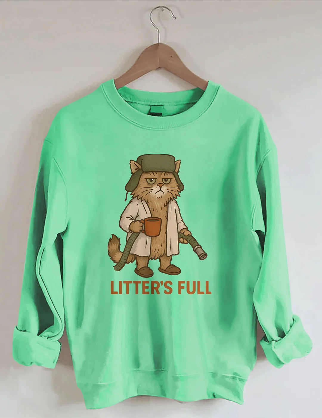Litter's Full Christmas Vacation Cat Sweatshirt