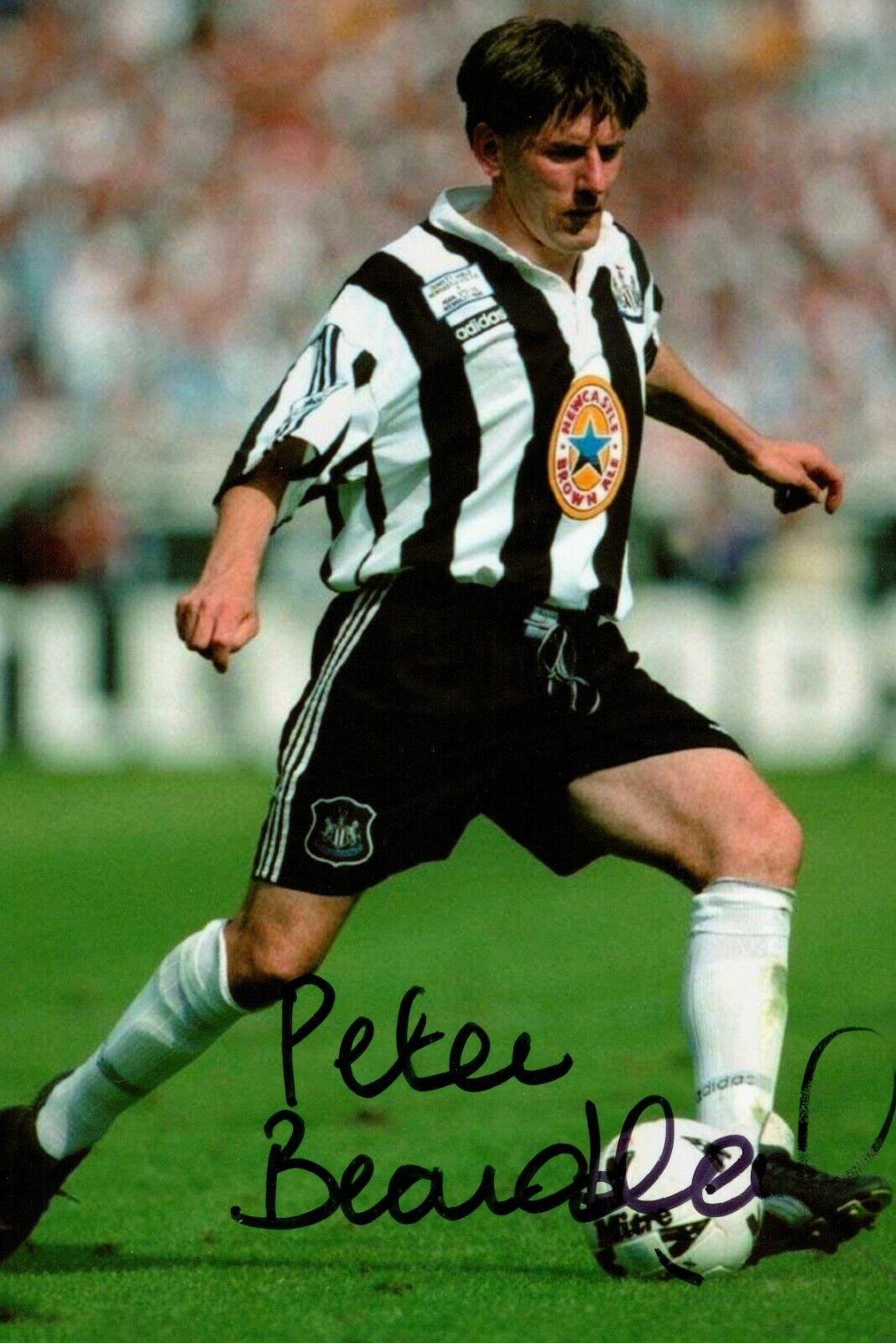 Peter Beardsley Signed 6x4 Photo Poster painting Newcastle United England Genuine Autograph +COA