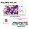 Butterfly Diamond Art Monthly Flip Tabletop Calendar January 2027 - December 2028 Small Desktop Calendar Planner 24 Months for Living Room Bedroom Office Desk Gift Giving
