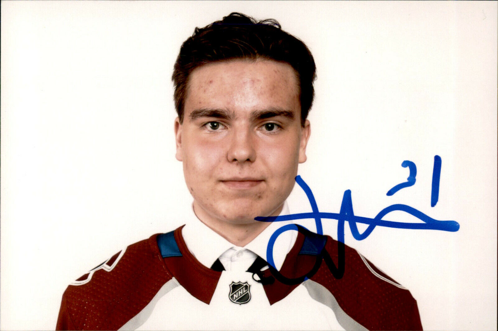 Justus Annunen SIGNED 4x6 Photo Poster painting TEAM FINLAND / COLORADO AVALANCHE #2