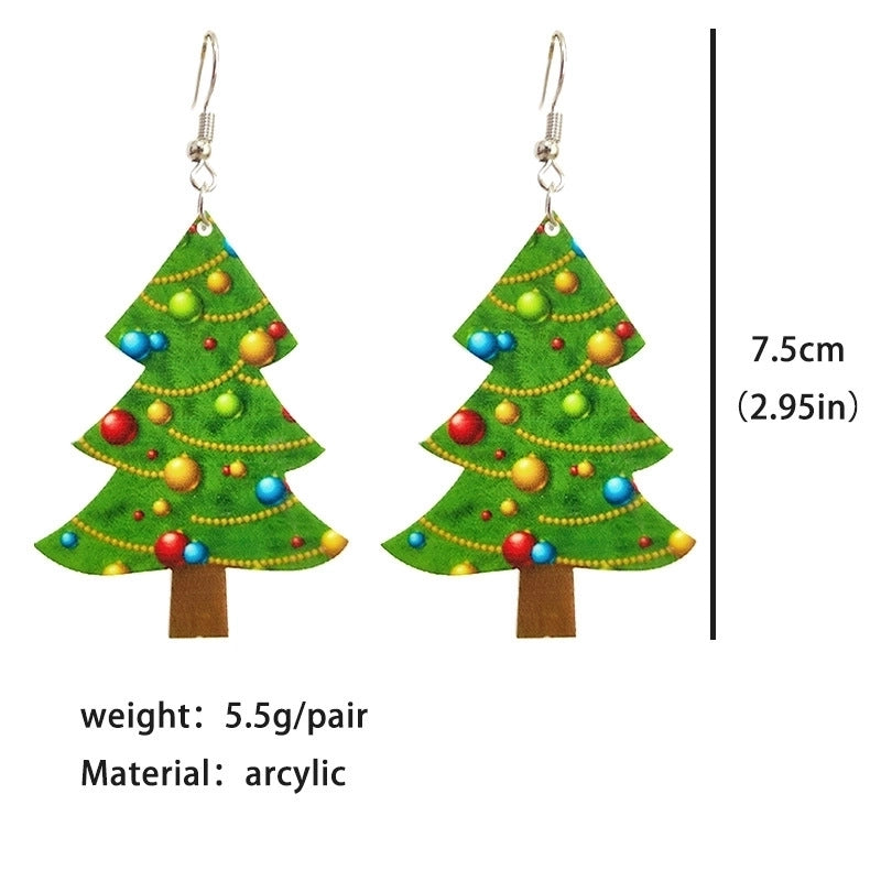 Cute Christmas Tree Gingerbread Arylic Women’s Earrings 1 Pair