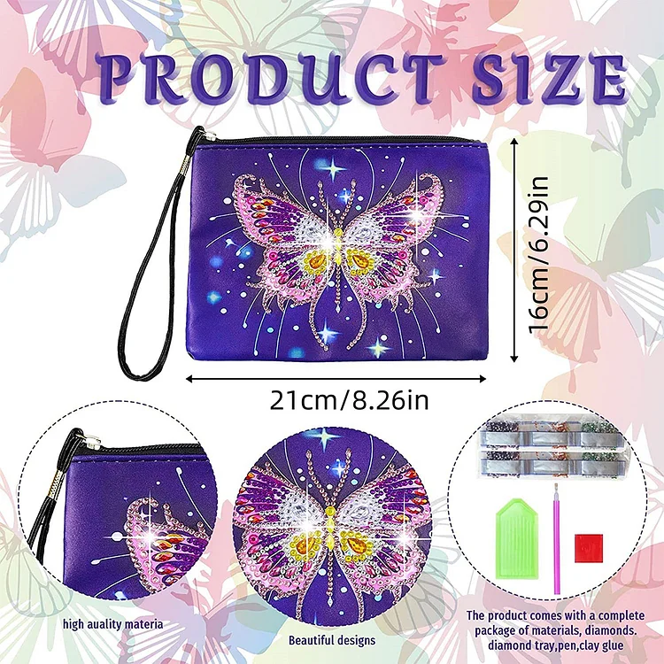 Diamond Painting Clutch DIY Special Shaped Drill PU Leather