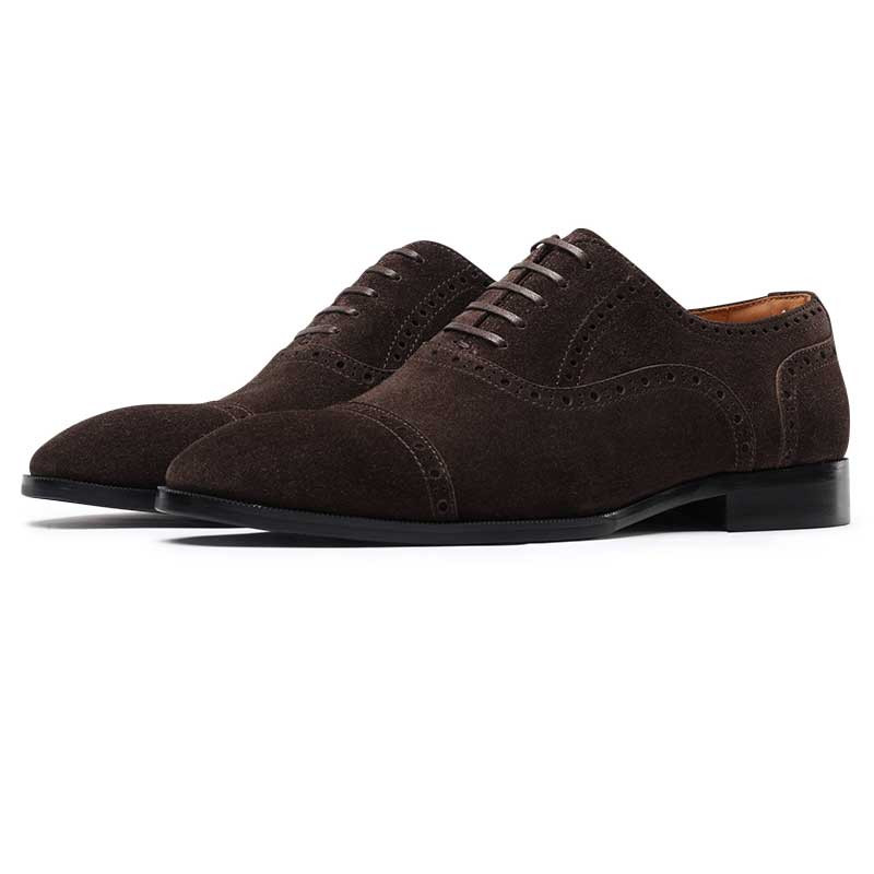 Mens Oxford Suede Leather Shoes Wedding Free Shipping