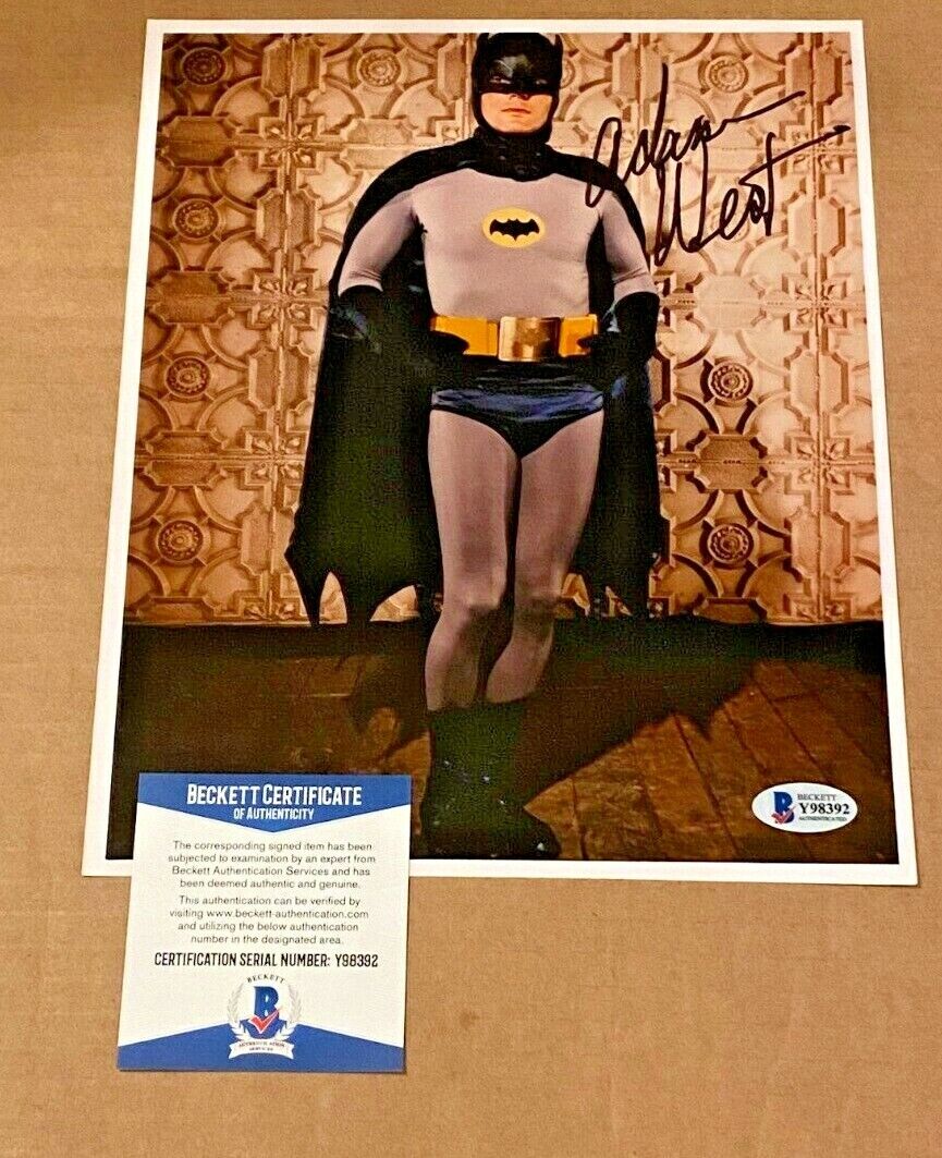 ADAM WEST SIGNED BATMAN 8X10 Photo Poster painting BECKETT CERTIFIED #2