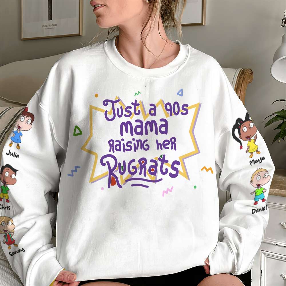 Loveyoufancy Just A 90s Mama, Gift For Mom, Personalized Shirt, TV Series Kids Shirt 