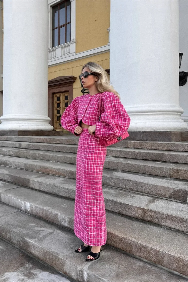 Autumn Checkered Suit