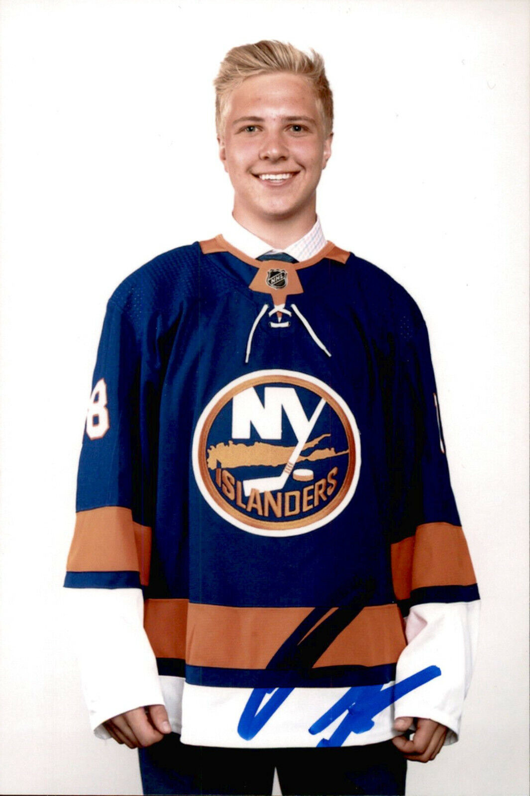 Blade Jenkins SIGNED 4X6 Photo Poster painting NEW YORK ISLANDERS