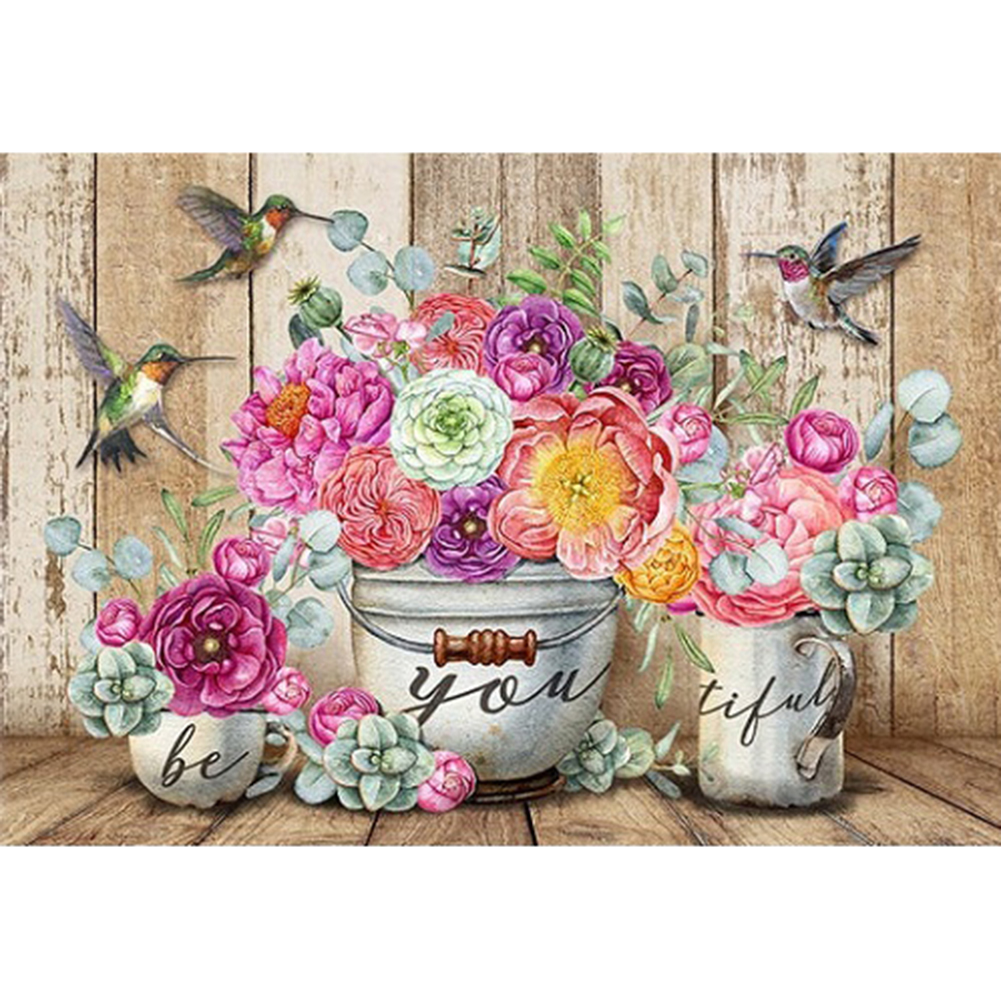 

Flowers Birds - Round Drill Diamond Painting - 30*40CM, 501 Original