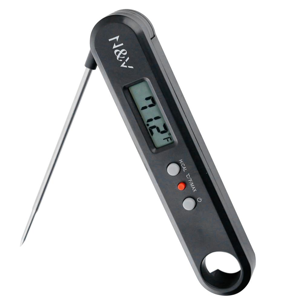 

Folding Digital Thermometer Food BBQ Meat Probe Kitchen Cook Water Oil Tool, Black, 501 Original