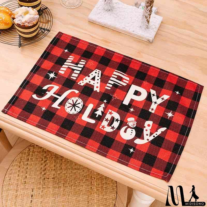 MidiSono - Assorted 2-Piece Plaid Placemats