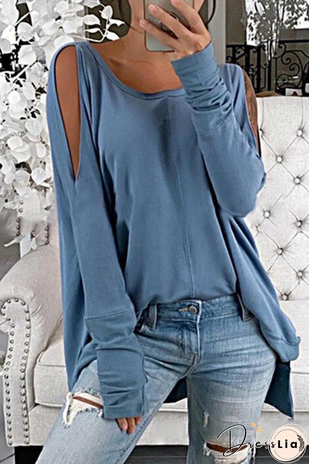 All-match Loose Solid Color Top P10046