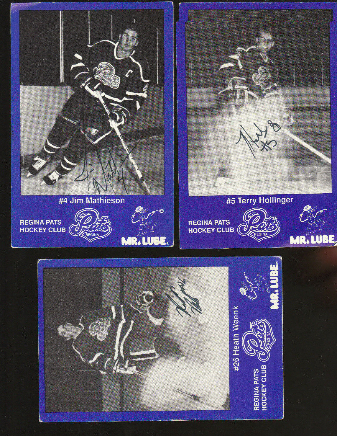 9 LOT SIGNED REGINA PATS HOCKEY CARDS KEVIN HALLER MIKE SILLINGER GARRY PEARCE