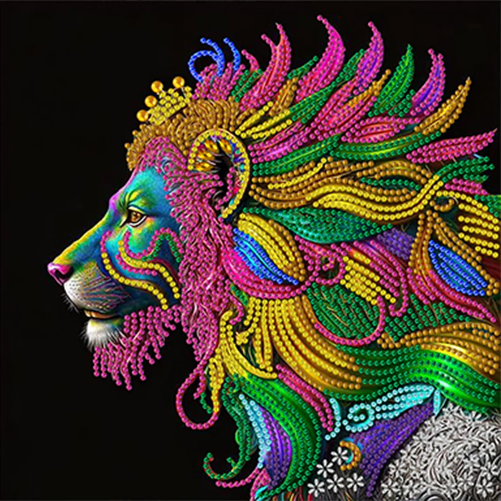 Diamond Painting - Partial Special Shaped Drill - Lion(30*30cm)