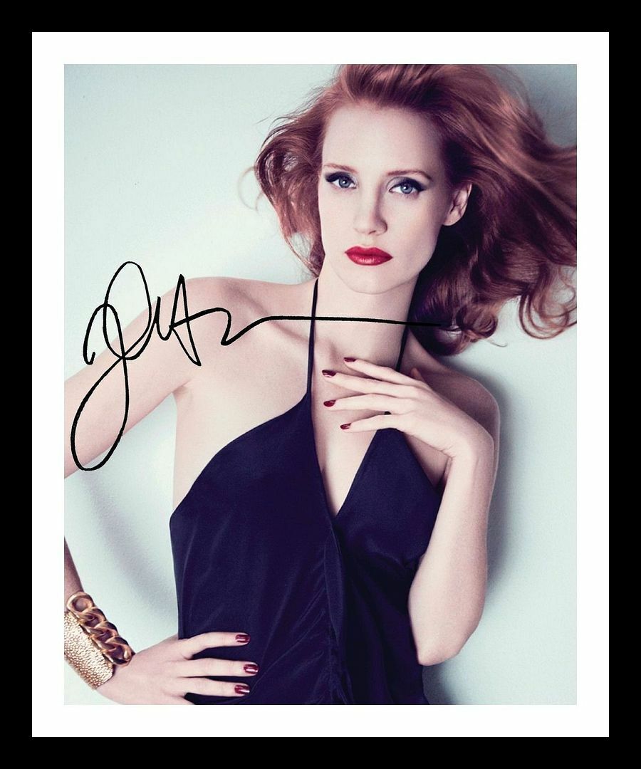 Jessica Chastain Autograph Signed & Framed Photo Poster painting 1