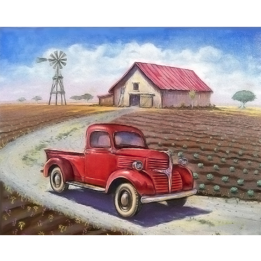 

Village Car - Round Drill Diamond Painting - 40*30CM, 501 Original