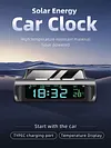 Solar/USB Car Dashboard Clock with Time/Date/Temperature Display Vehicle Electronic Clock for Car Truck Office Home and Outdoor Camping