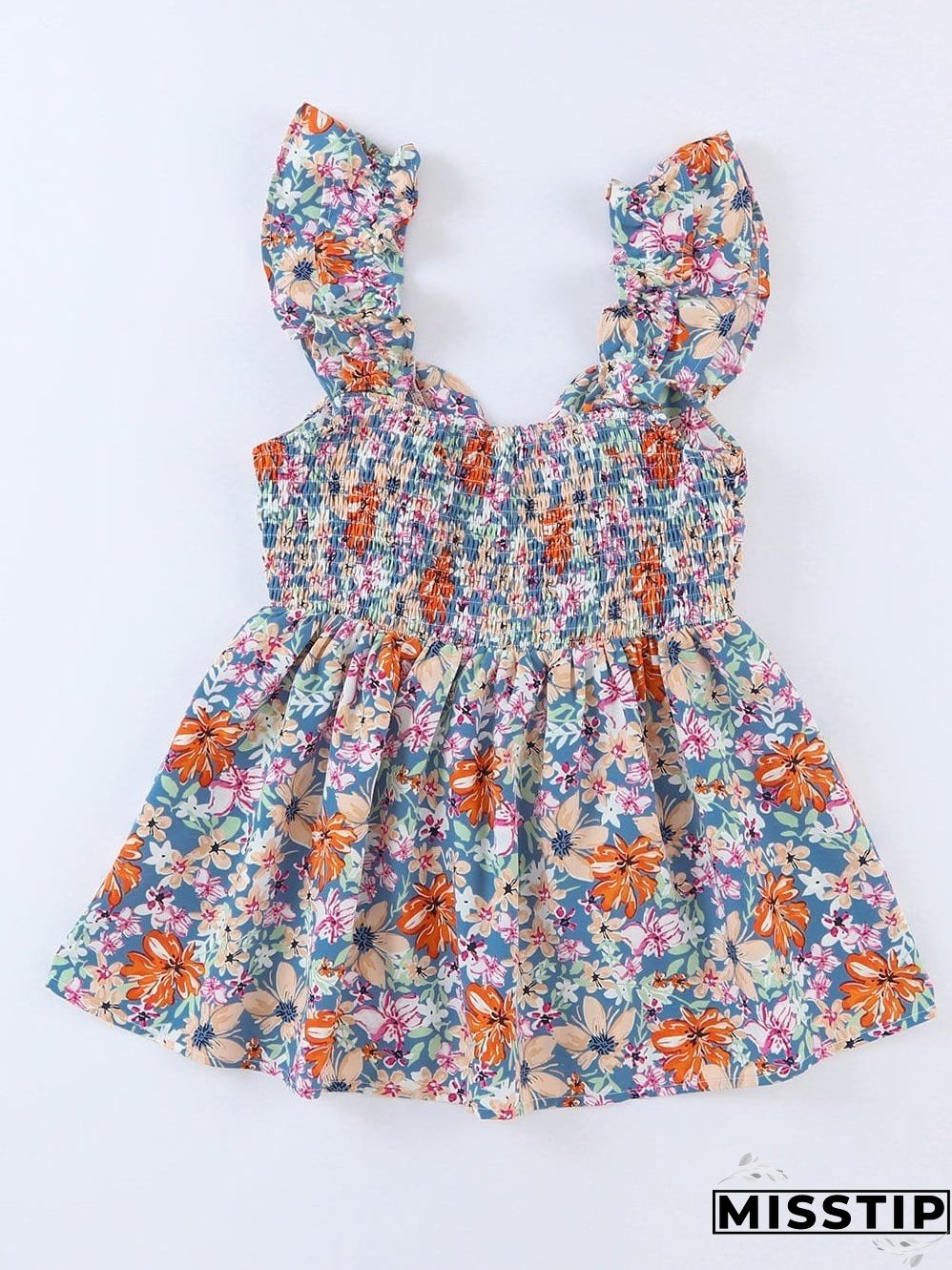 Chic Floral Ruffle Top