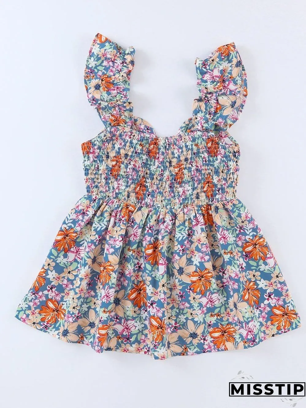 Chic Floral Ruffle Top