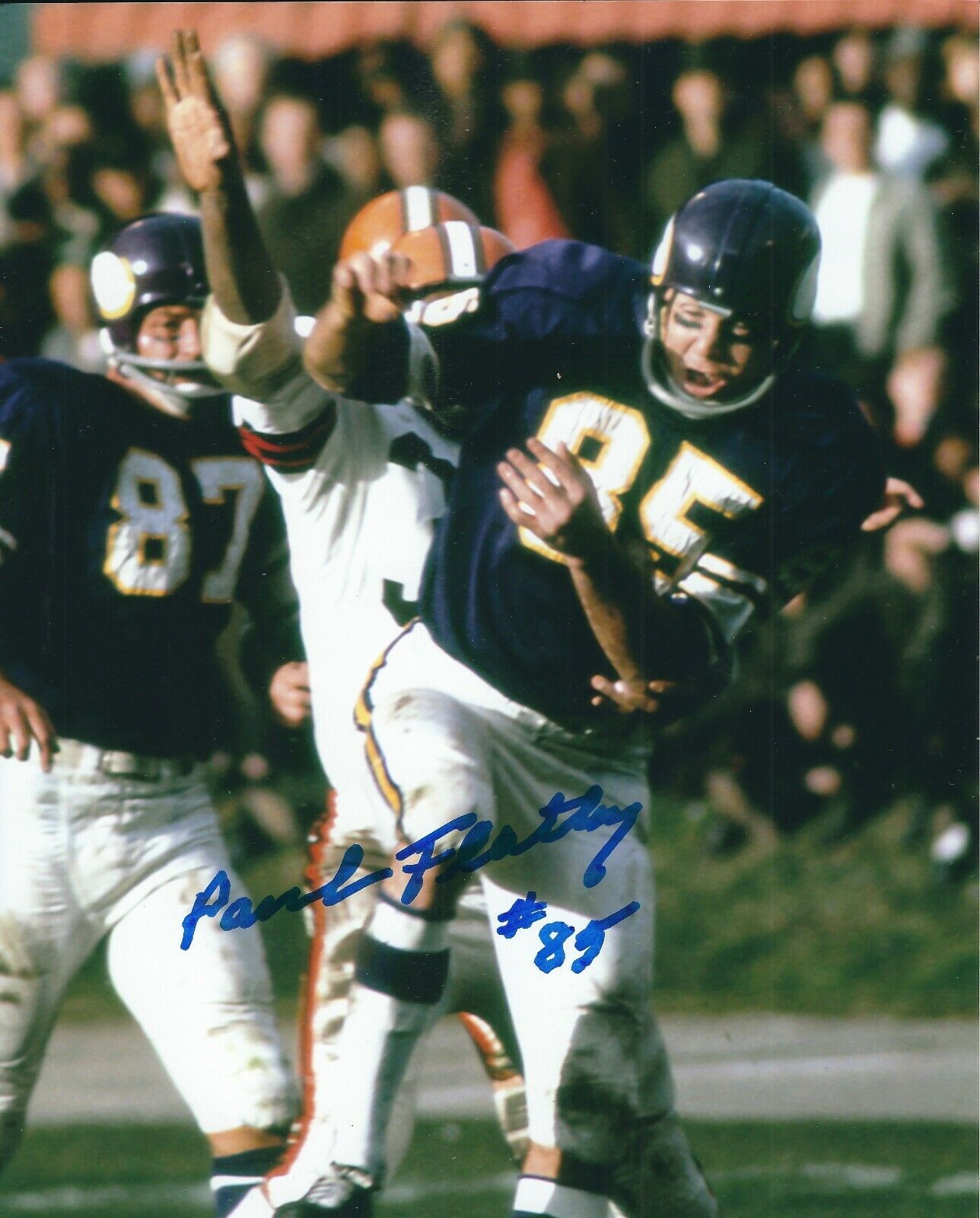 Autographed PAUL FLATLEY 8X10 Minnesota Vikings Photo Poster painting -w/ COA