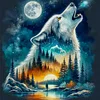 Timberwolf-11CT Stamped Cross Stitch 45*45cm/17.72*17.72in