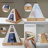 3D Naked Eye Vision Night Light Wall Lamp Living Room Home Creative Light Luxury Wooden Punch-Free Wall Hanging Advanced Atmosphere Lamp