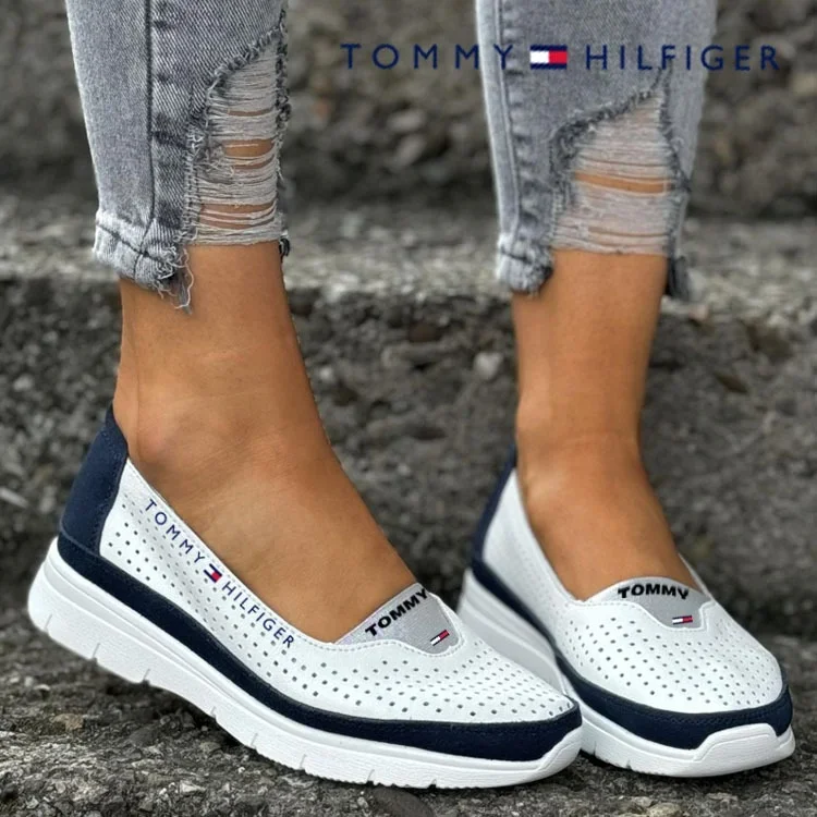 LEHKÉ TENISKY TOMMY ® BÍLÉ, PRAVÁ KŮŽE, PRODYŠNÉ