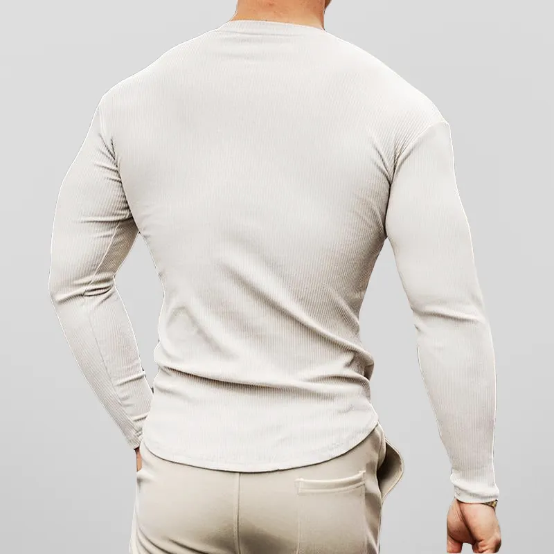 Men's Stretch Cotton Muscle Fit Shirt &ndash; Smart Casual Everyday &ndash; White