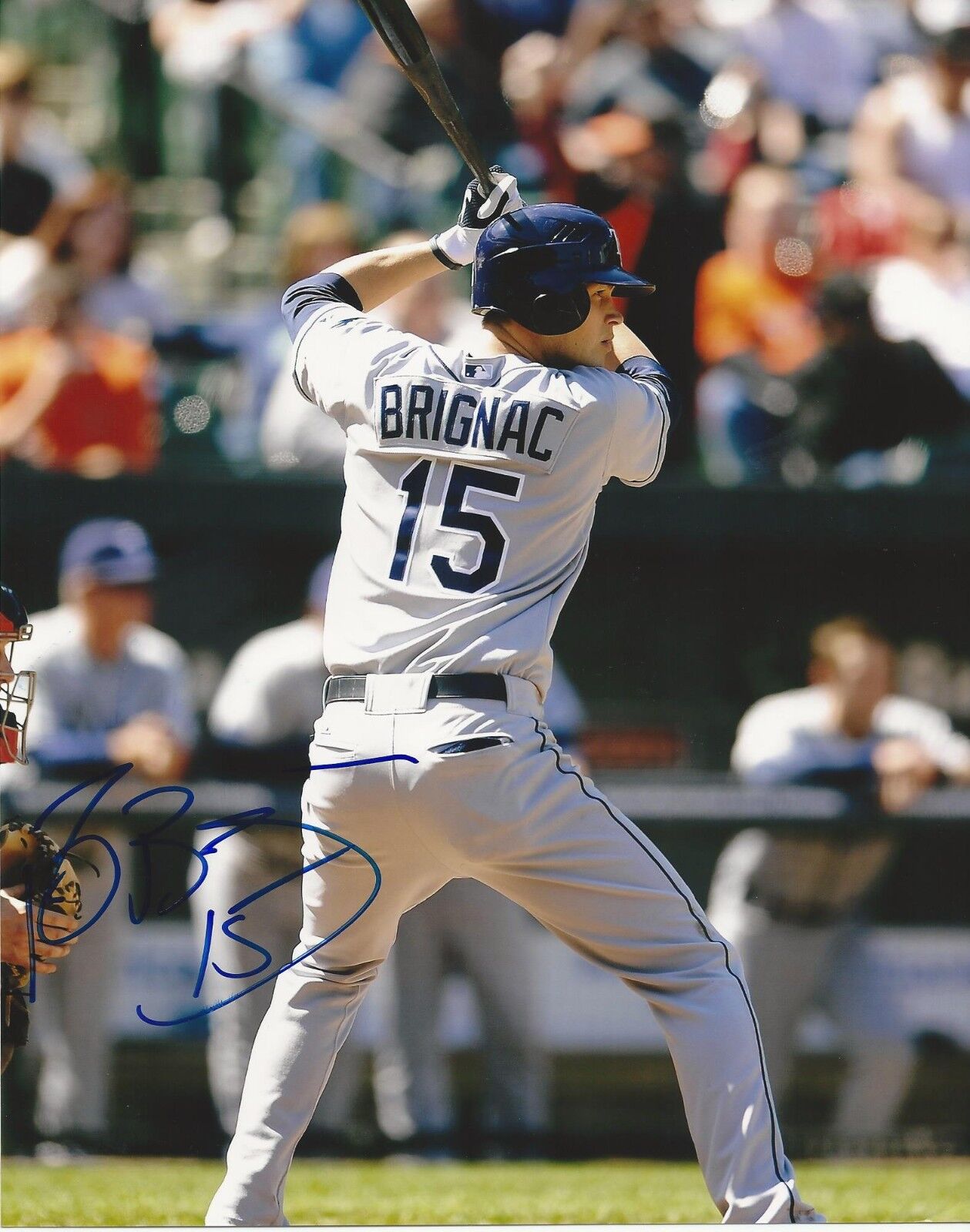 **GFA Tampa Bay Rays *REID BRIGNAC* Signed 8x10 Photo Poster painting AD1 COA**