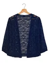 Floral Lace Open Front Cardigan, Versatile 3/4 Sleeve Cardigan For Spring & Fall, Women's Clothing