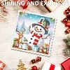 12Pcs Diamond Painting Snowman Greeting Card Set with Envelope