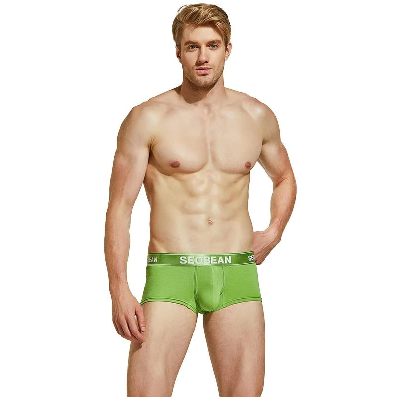 Aonga Cyber Monday Sales New Mens Underwear Boxer Briefs Solid Boxershorts Men Cotton Underpants Trunks Shorts Panties For Men aonga