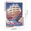 Diamond Painting -DIY Round Drill Red Rose Ship