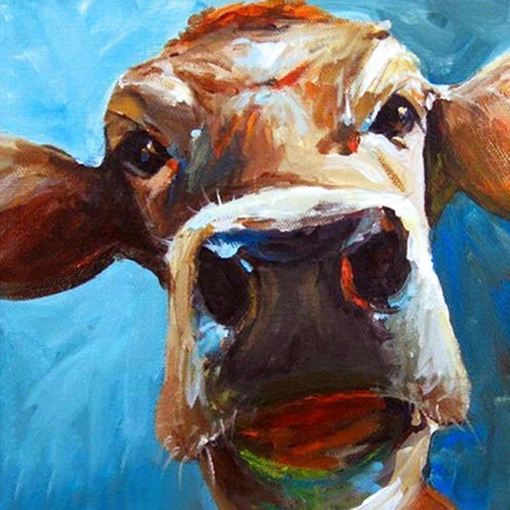

30*30CM - Cattle - Round Drill Diamond Painting, 501 Original
