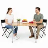 [US Local Warehouse] Adjustable Height Portable Camping Table with Carry Bag for Hiking Beach Fishing
