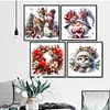 (4pcs) Christmas-18CT Stamped Cross Stitch 30*30cm(Bundle Sale)