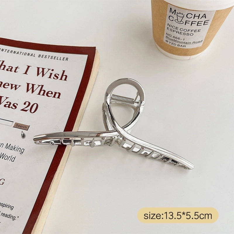 Casual Minimalist Women’s Star Solid Color Alloy Metal Hollow Out Hair Clip Hairpin Hair Claws