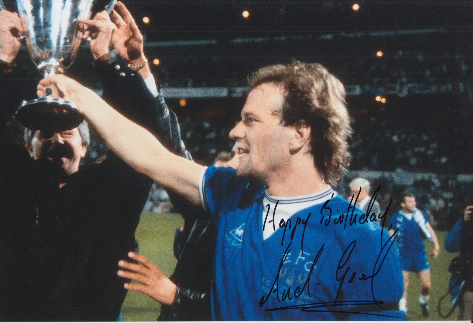 EVERTON HAND SIGNED ANDY GRAY 12X8 Photo Poster painting 1.