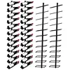 [US Local Warehouse] 5 Pack 12 Bottle Wine Rack Wall Mounted for 60 Bottles DIY Detachable Wine Holder Metal Storage Rack for Kitchen Dining Room Bar