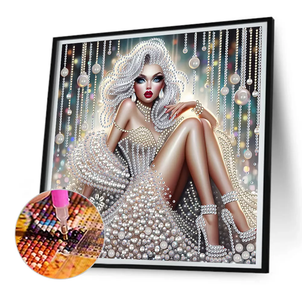 Diamond Painting - Partial Special Shaped Drill - Beauty(Canvas|30*30cm)