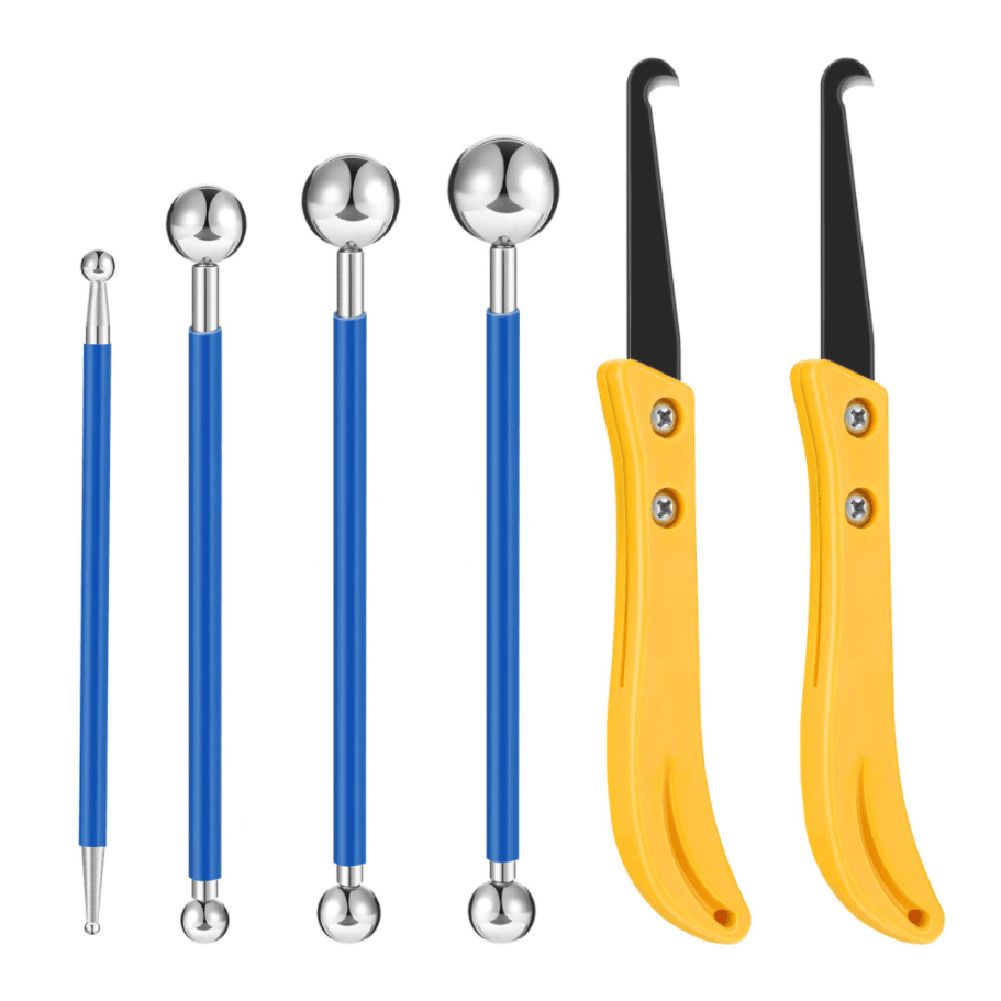 

6pcs Ceramic Tile Pressed Seam Ball with Floor Tile Grooving Hook Knife Set, 501 Original